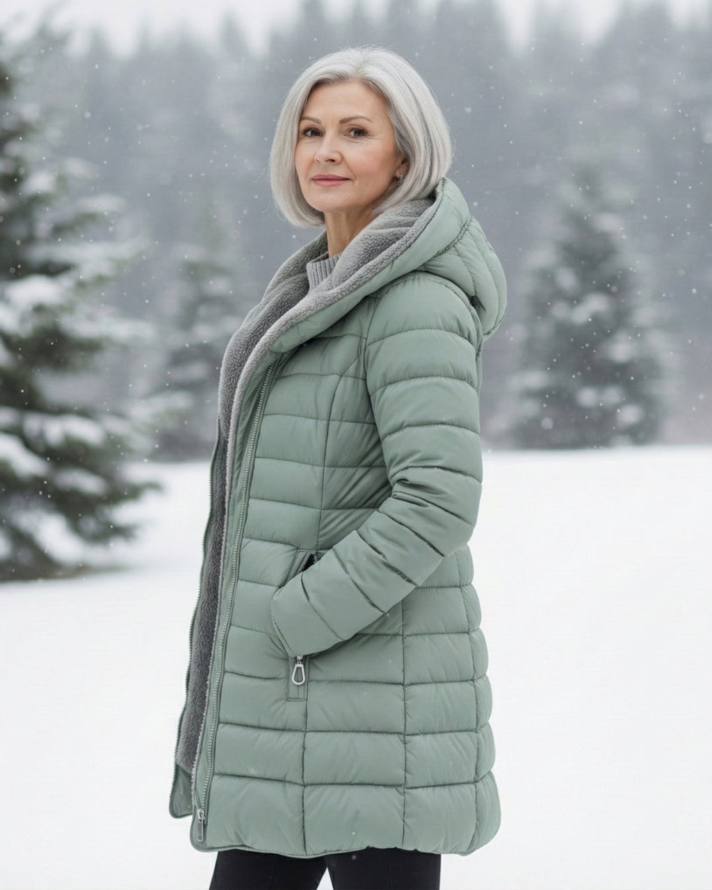 Fleece Lined Puffer Coat