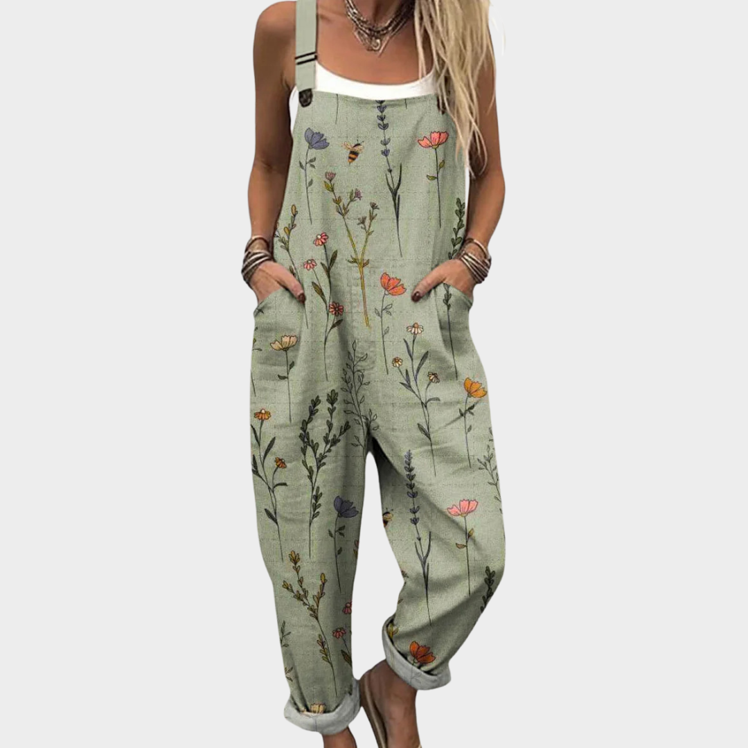Grace - Comfortable Printed Dungarees