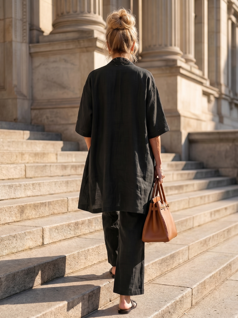 Yael | Three Piece Relaxed Top Pant Set