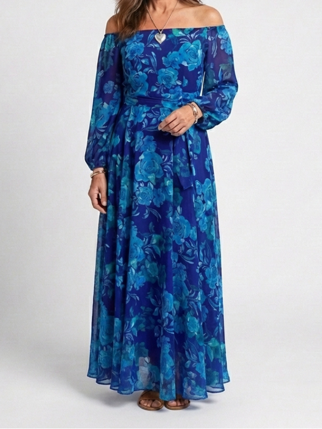 Aspen | Off Shoulder Floral Maxi Dress