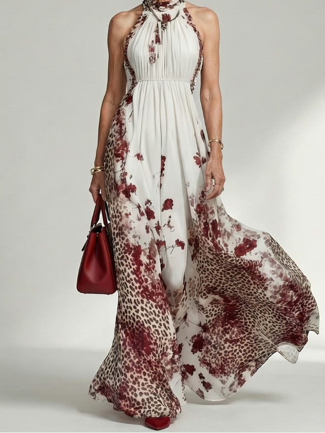 Orlune | Pleated White Maxi Dress