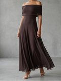June | Off Shoulder Draped Midi Dress