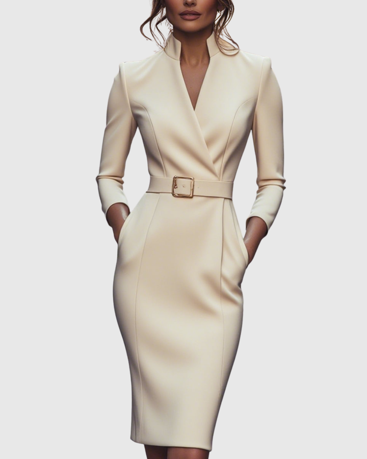 CLARIBEL | REFINED MIDI DRESS