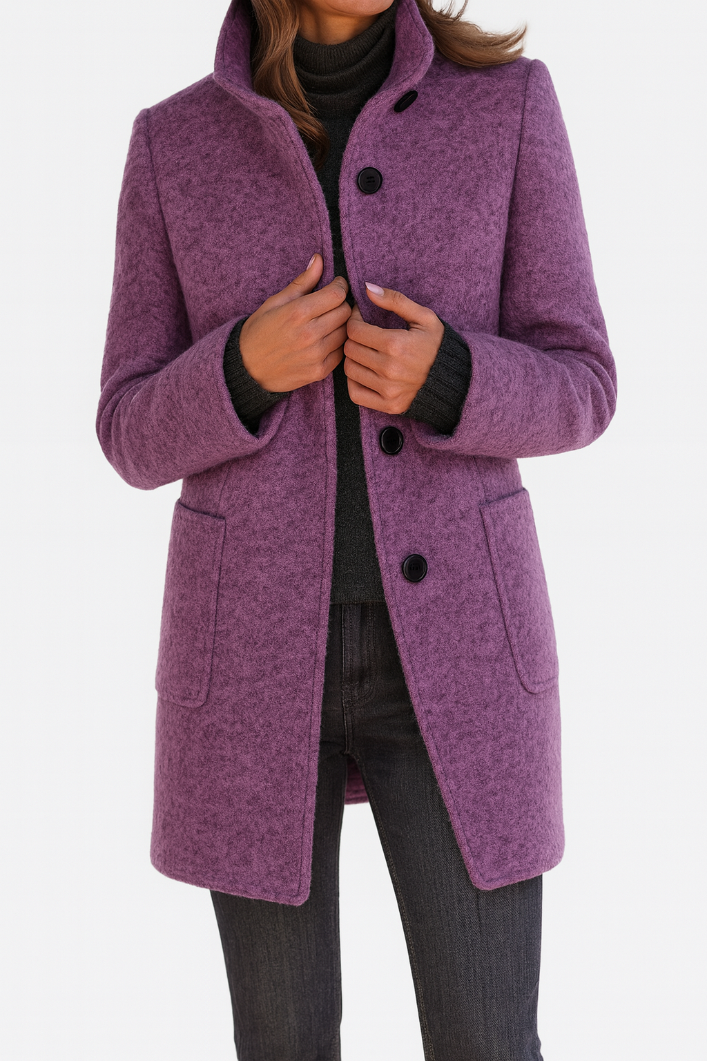 Anna | Elegant WinterCoat with High Collar
