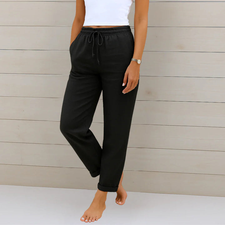Betty | Women’s Straight-Leg Drawstring Stretch Trousers