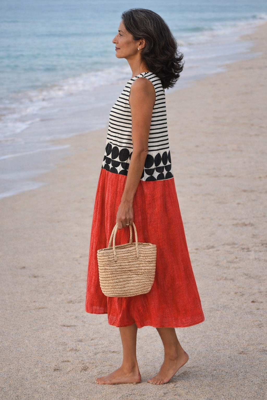 Juana | Striped Midi Dress