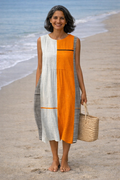 Maya | Striped Midi Dress