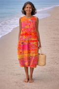 Flora | Midi Dress Sunset