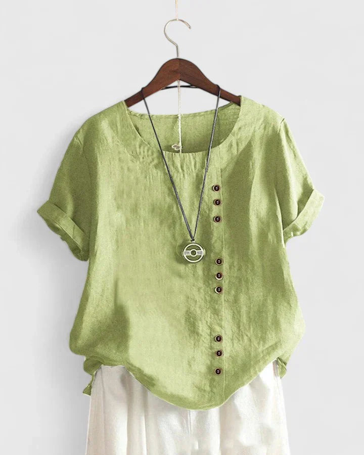 Elisavie | Comfortable Short Sleeve Blouse