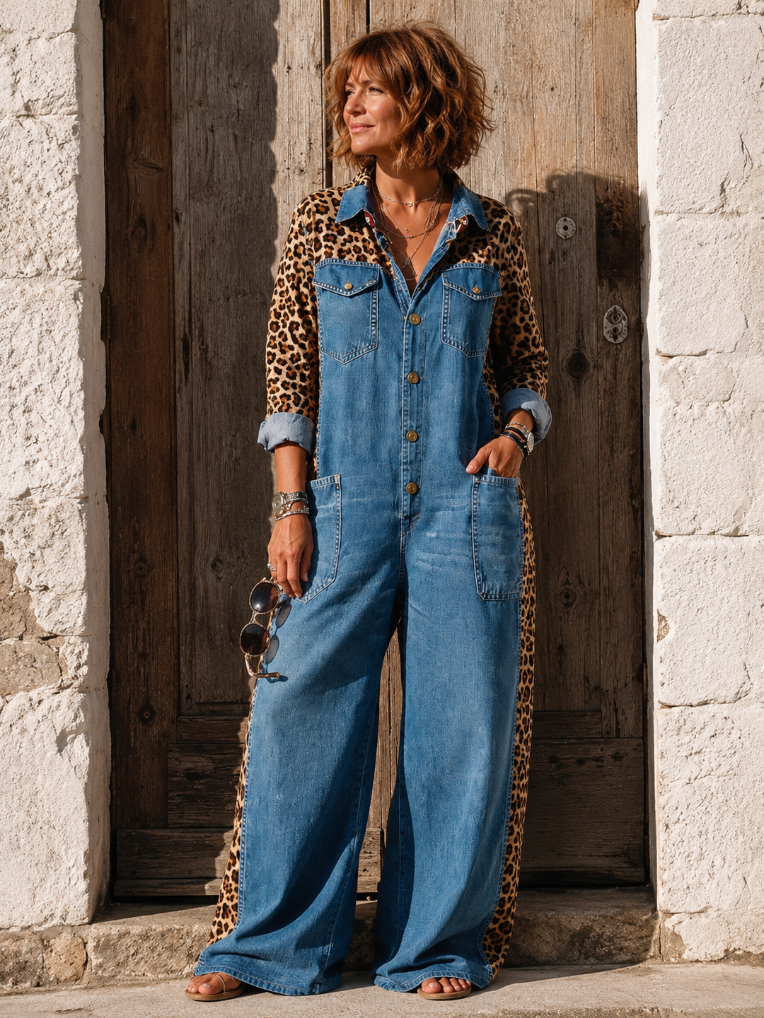 Phaedra – Effortless Denim One-Piece Jumpsuit
