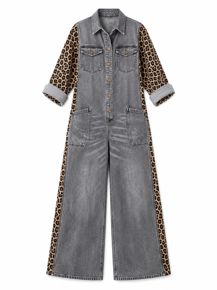 Phaedra – Effortless Denim One-Piece Jumpsuit