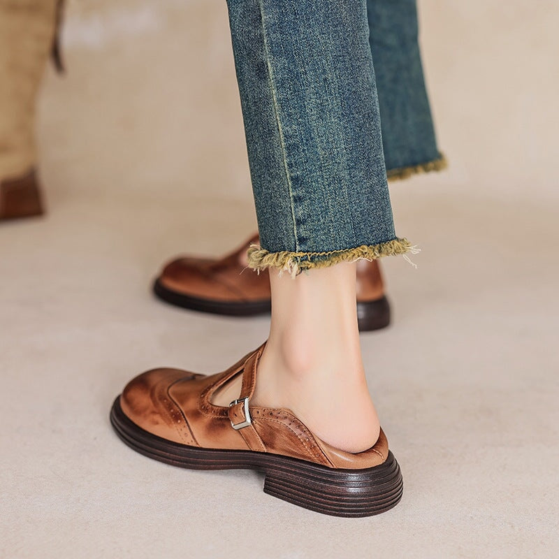 TALVANNA | ELEGANT EVERYDAY LEATHER MARY JANES